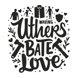 waving love shirt SVG PNG design with bold lettering