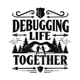 debugging life SVG PNG design with bold lettering, an uplifting message