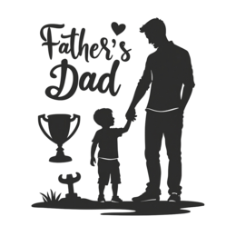 father's day dad trophy kid SVG PNG design