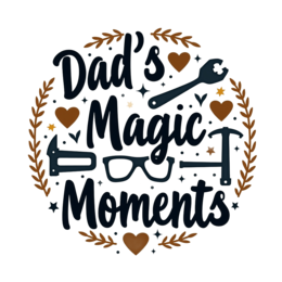 dad magic moments SVG PNG design with hand-drawn style, bold lettering