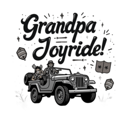 grandpa joyride SVG PNG design with bold lettering