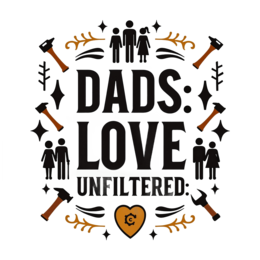 dads love unfiltered floral SVG PNG design with bold lettering, black and white floral elements