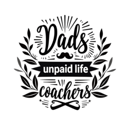 fathersday quotes SVG PNG design with bold lettering, black and white floral elements