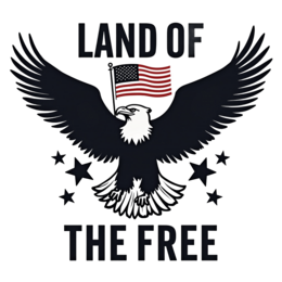 eagle flag stars SVG PNG design with bold lettering