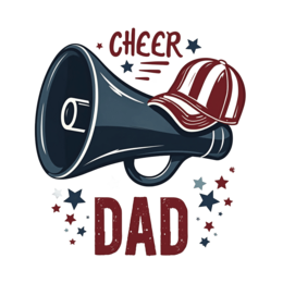 father's day cheer hat stars SVG PNG design with bold lettering