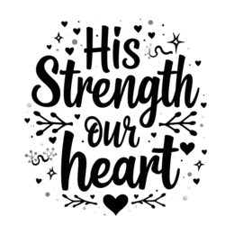 strength heart shirt SVG PNG design with hand-drawn style, bold lettering