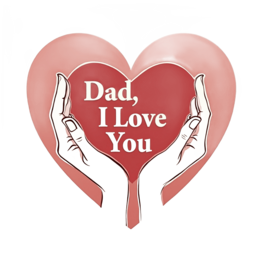 dad love heart SVG PNG design with hand-drawn style, bold lettering