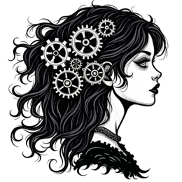 fantasy mechanical SVG PNG design with clean design elements