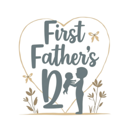 father first emotion botanical SVG PNG design with red floral elements