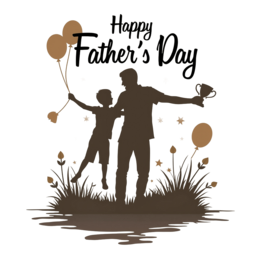 people happiness balloons SVG PNG design with black floral elements