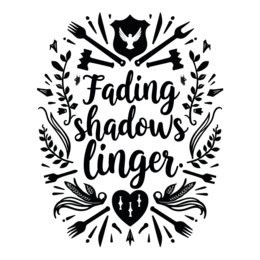 beautiful typography SVG PNG design with black and white floral elements