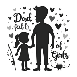 dad daughter SVG PNG design with hand-drawn style
