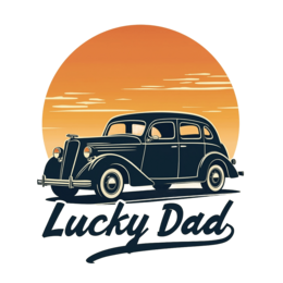 day lucky car sunset SVG PNG design with bold lettering