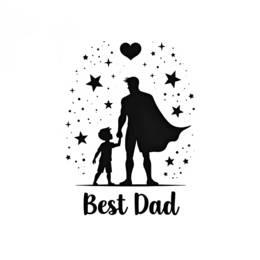 best dad son SVG PNG design with bold lettering