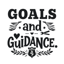 goals guidance SVG PNG design with bold lettering