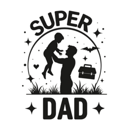 super dad silhouette shirt SVG PNG design with bold lettering