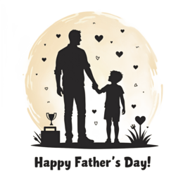 fathersday silhouettes SVG PNG design with bold lettering