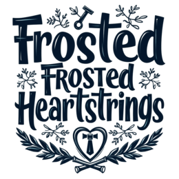 frosted typography floral SVG PNG design with bold lettering, white and blue floral elements