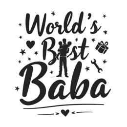 fathersday best baba SVG PNG design with hand-drawn style, bold lettering