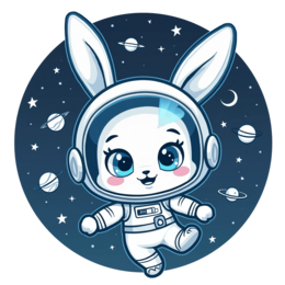 astronaut bunny SVG PNG design