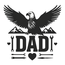 father's day dad eagle tools shirt SVG PNG design with bold lettering