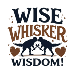 wise whisker wisdom SVG PNG design with bold lettering