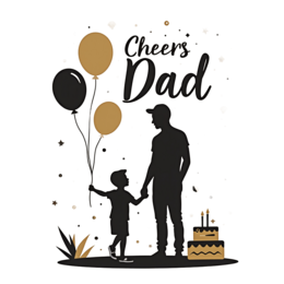 father son birthday SVG PNG design with bold lettering