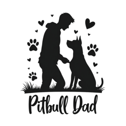pitbull dad love SVG PNG design
