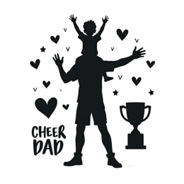 cheer dad trophy SVG PNG design