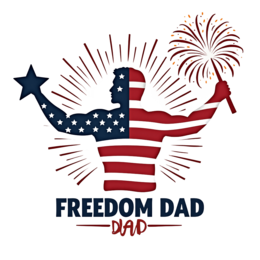 freedom dad SVG PNG design with bold lettering