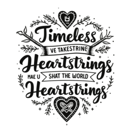 timeless heartstrings SVG PNG design with bold lettering