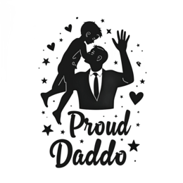proud daddo SVG PNG design with bold lettering