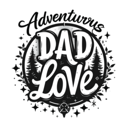 adventurous dad love floral SVG PNG design with hand-drawn style, bold lettering, black and white floral elements