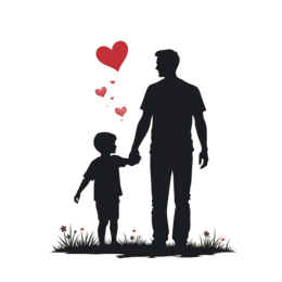 love family relationships SVG PNG design with hand-drawn style, black and red floral elements