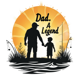 father's day dad son fishing SVG PNG design