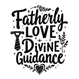 fatherly love guidance SVG PNG design with black and white floral elements