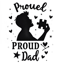 father's day proud puzzle SVG PNG design with bold lettering, an uplifting message