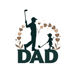 dad golf SVG PNG design with bold lettering