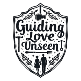 guiding love unseen floral SVG PNG design with bold lettering, black and white floral elements