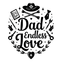 day dad endless love SVG PNG design with bold lettering