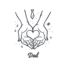 father's day dad hands heart shirt SVG PNG design