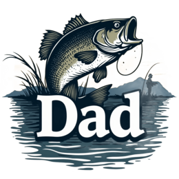 dad fish SVG PNG design with bold lettering