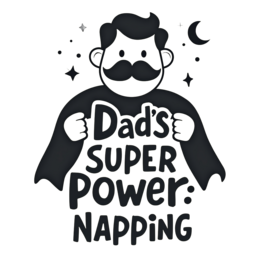 father napping SVG PNG design with bold lettering