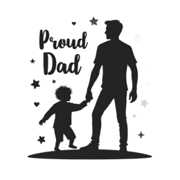 proud dad silhouette shirt SVG PNG design