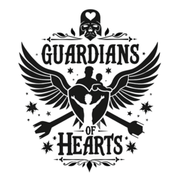 guardians hearts SVG PNG design with bold lettering