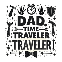 day dad time traveler SVG PNG design with bold lettering