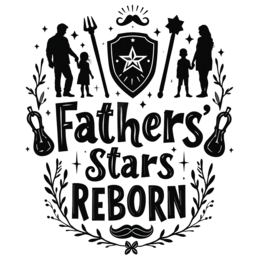 fathers day family floral SVG PNG design with bold lettering, black and white floral elements