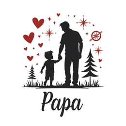 papa love rose SVG PNG design with bold lettering