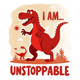 fantasy dinosaur SVG PNG design with bold lettering, an uplifting message
