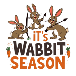 fantasy wabbit season SVG PNG design with bold lettering